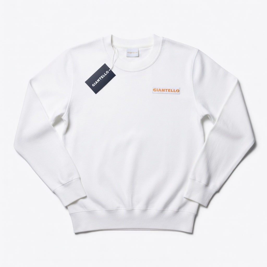 GIANTELLO SWEATER WHITE | ORANGE